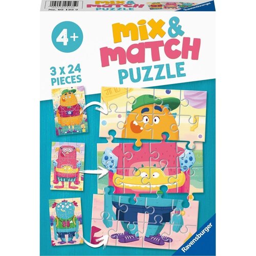 Ravensburger Mix-up Monsters! 3x24pc Puzzle RB05135 **