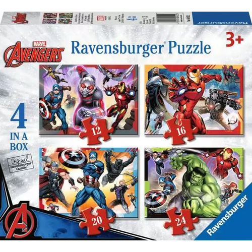 Ravensburger Marvel Avengers 4 Puzzles in a Box (12pc, 16pc, 20pc and 24pc) RB06942