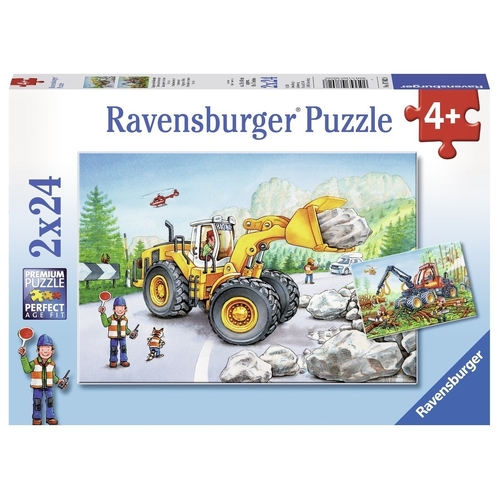 Ravensburger Diggers At Work 2x24pc Puzzle RB07802