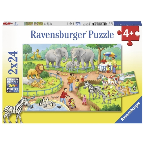 Ravensburger A Day At The Zoo 2x24pc Puzzle RB07813