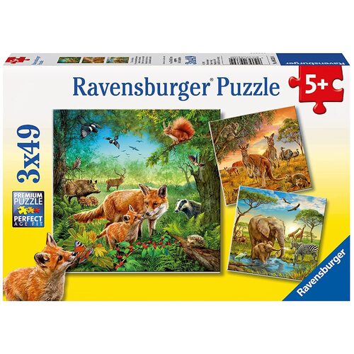 Ravensburger Animals of the Earth 3x49pc Puzzle RB09330