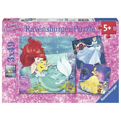 Ravensburger Disney Princess Adventure 3x49pc Jigsaw Puzzles RB09350