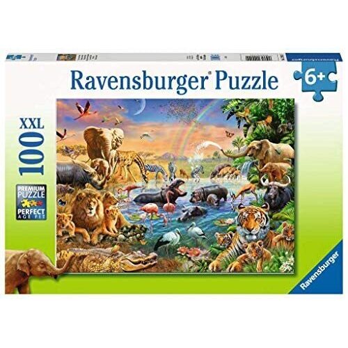 Ravensburger Savannah Jungle Waterhole 100pc XXL Jigsaw Puzzle RB12910