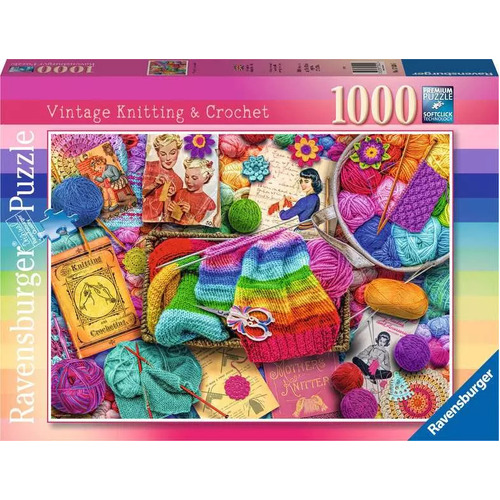 Ravensburger Vintage Knitting & Crochet 1000pc Puzzle RB17620