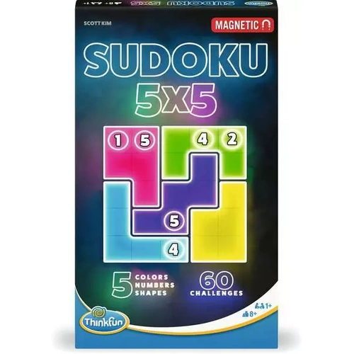 ThinkFun Sudoku 5x5 Magnetic Travel Puzzle Game TN76591