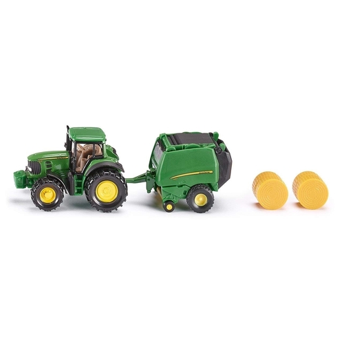 Siku John Deere Tractor with Round Baler 1:87 Scale Diecast SI1665