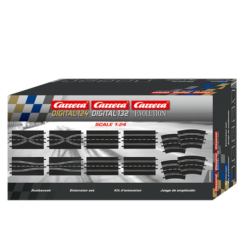 Carrera 124/132 Slot Car Extension Track Set #3 12pc 26956