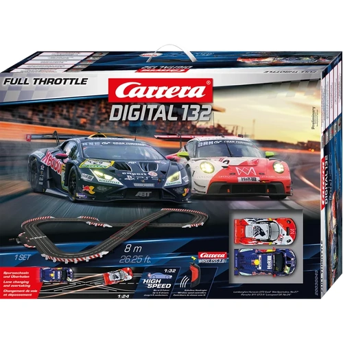 Carrera Digital 132 Full Throttle 8m Wireless Slot Car Set 30045
