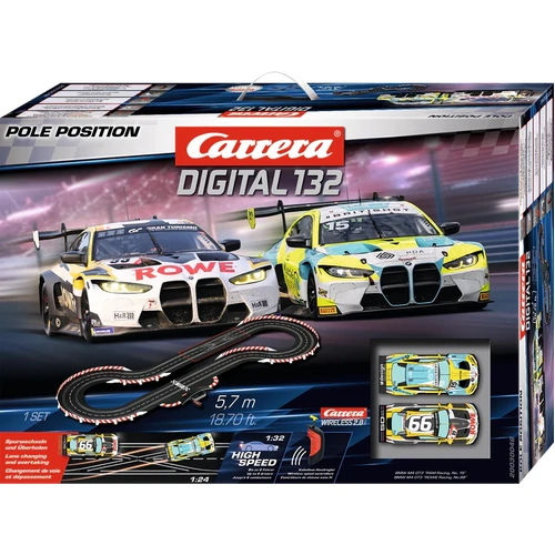 Carrera Digital 132 Pole Position GT3 5.7m Wireless Slot Car Set 30046