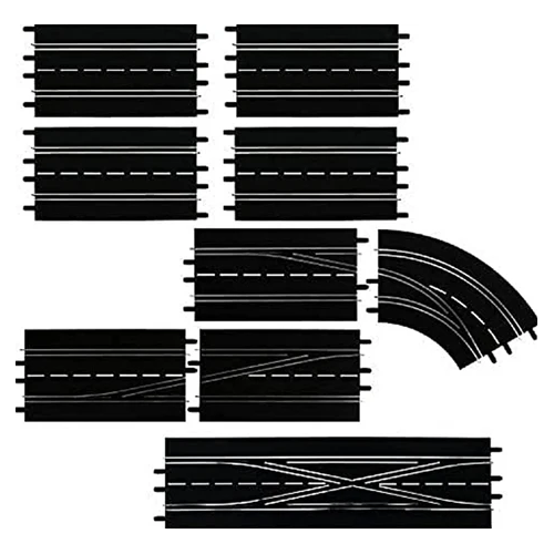 Carrera Digital 124/132 Slot Car Extension Track w/ Lane Change 7 Pcs 30367