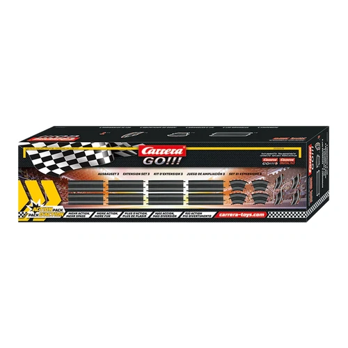 Carrera GO!!! Slot Car Track Extension Set #3 16pc 1:43 scale 61614
