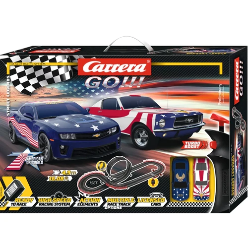 Carrera GO!!! Street Legends American Originals 1:43 Scale Slot Car Set 20062601