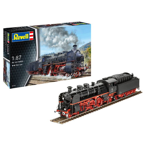 Revell Express Locomotive RB 18 505 & Tender 2'3 T38 1:87 Scale Model Kit 02167