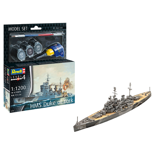 Revell HMS Duke of York 1:1200 Scale Model Kit Set 65182