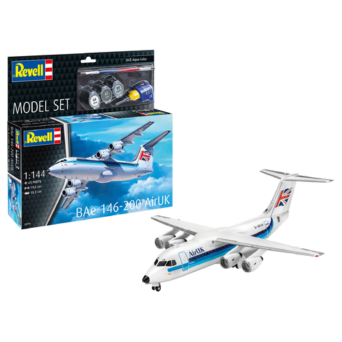 Revell BAe 146-200 AirUK 1:144 Scale Model Kit 63791