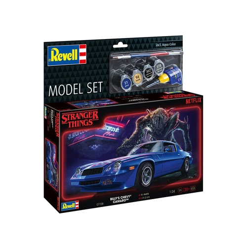 Revell Stranger Things Billy's Chevy Camaro Z/28 1:24 Scale Model Kit Set 67728