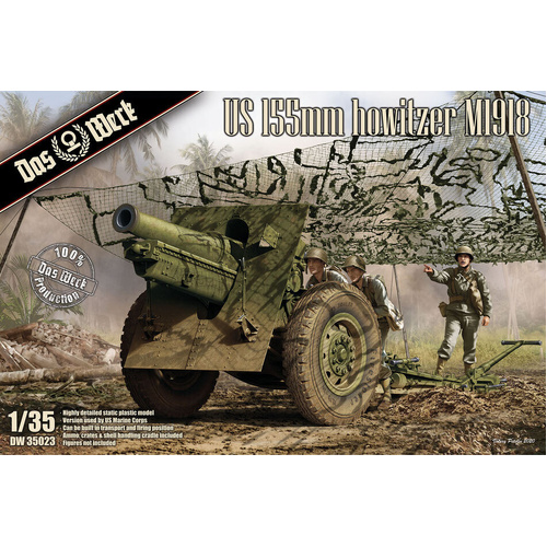 Das Werk US 155mm Howitzer M1918 1:35 Scale Model Kit 35023