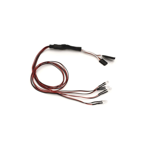 Kyosho LED Light Unit (F5/4 Bulbs/L=400/Clear & Red) 97054-4CR