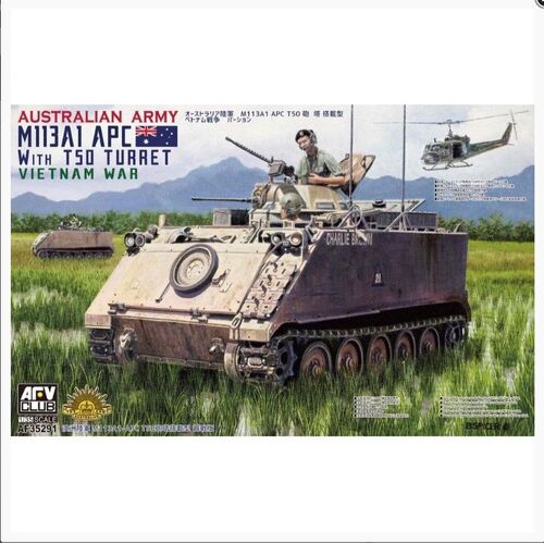 AFV Club Australian Army M113A1 APC with T50 Turret Vietnam War 1:35 Scale Model Kit 35291