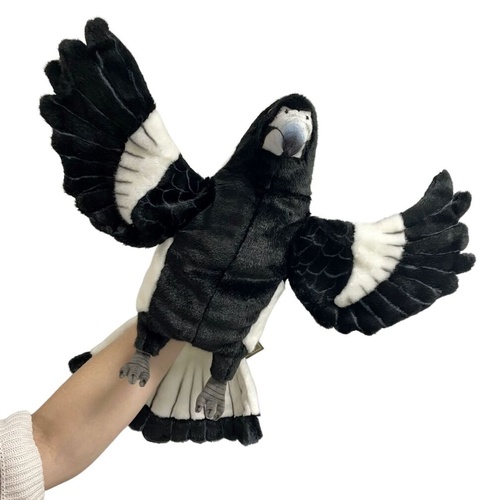 Hansa Black Cockatoo Puppet 43cm HC8227