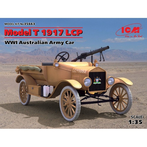 ICM Model T 1917 LCP WWI Australian Army Car 1:35 Scale Model Kit ICM35663