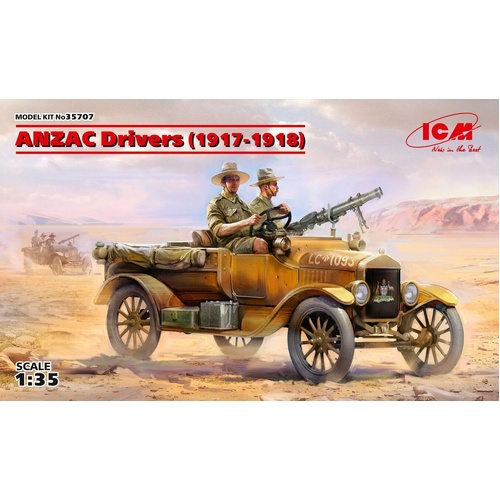 ICM ANZAC Drivers (1917-1918) 1:35 Scale Model Kit ICM35707