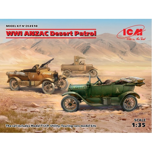ICM WWI ANZAC Desert Patrol 1:35 Scale Model Kit ICMDS3510