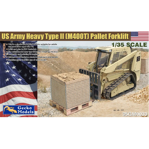 Gecko US Army Heavy Type II (M400T) Pallet Forklift 1:35 Scale Model Kit GM35030