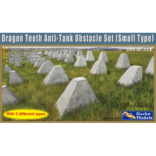 Gecko 1:35 Scale Dragon Teeth Anti-Tank Obstacle Model Kit GM35084