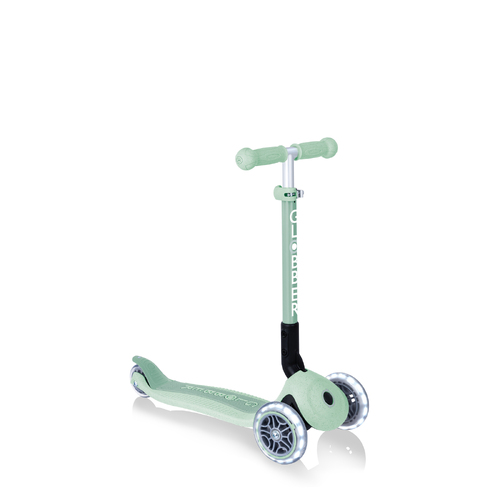 Globber ECOLOGIC Junior FOLDABLE LIGHTS Scooter - Pistachio 629-505