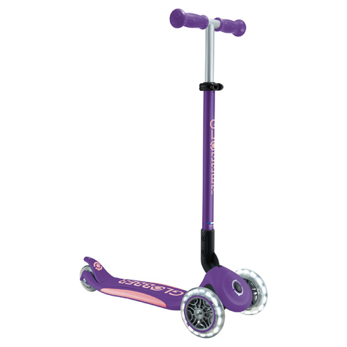 Globber Primo Foldable Plus Light 3 Wheel Scooter V2 - Purple/Pastel Pink 439-603