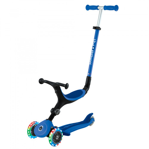 Globber GO UP Active Three Wheel Scooter With Lights - Navy/Dark Blue 744-100