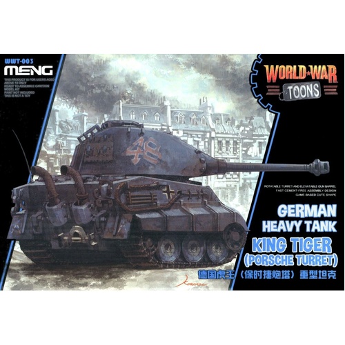 Meng World War Toons German Heavy Tank King Tiger (Porsche Turret) WWT-003