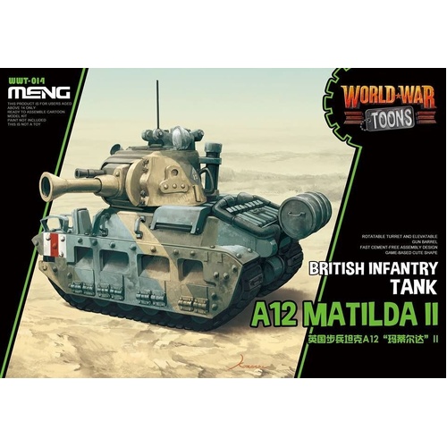 Meng World War Toons British Infantry Tank A12 Matilda II Model Kit WWT-014