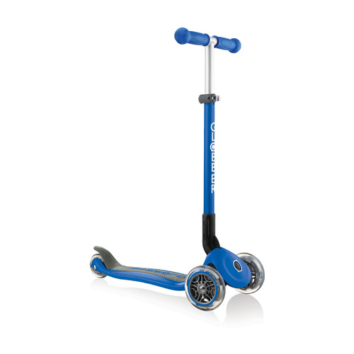 Globber Primo Foldable Kids Three Wheeled Scooter - Navy Blue 430-100-2
