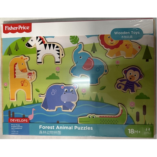 Fisher Price Forest Animal Wooden Puzzle 61-8022AAS