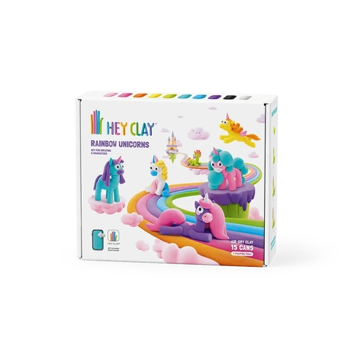 Hey Clay Rainbow Unicorns Craft Set (15 Cans) HC-15028