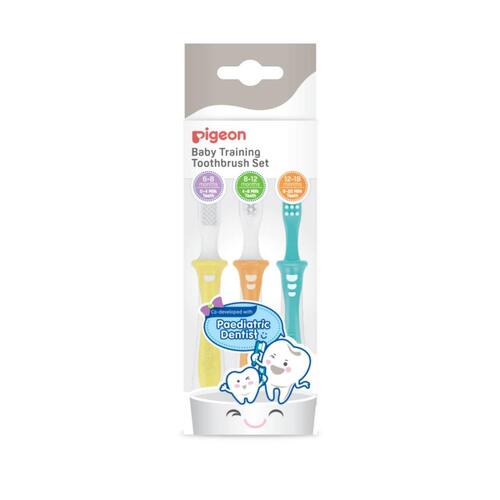 Pigeon Baby Training Toothbrush 1-2-3 Set Three Pack PAL781