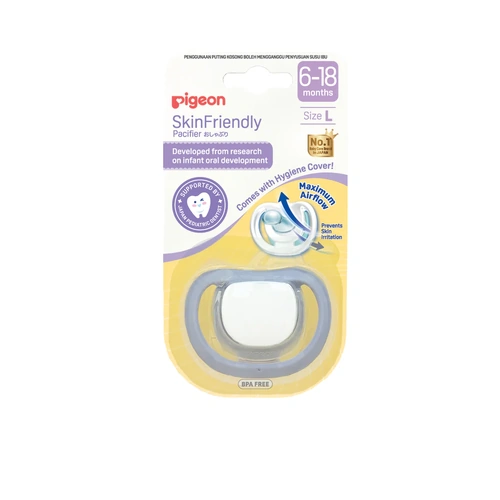 Pigeon Skin Friendly Pacifier Purple Size L 6-18 Months PDN137