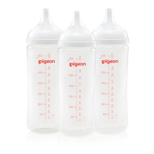 Pigeon SofTouch Wide Neck BPP Baby Bottle 330mL Triple Pack suit 6+ month PBA294TP