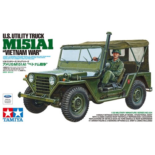 Tamiya U.S. Utility Truck M151A1 "Vietnam War" 1:35 Scale Model Kit 35334