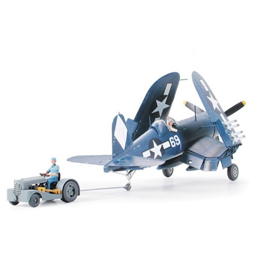 Tamiya 1:48 Vought F4U01D Corsair w/Moto-Tug Model Kit 61085