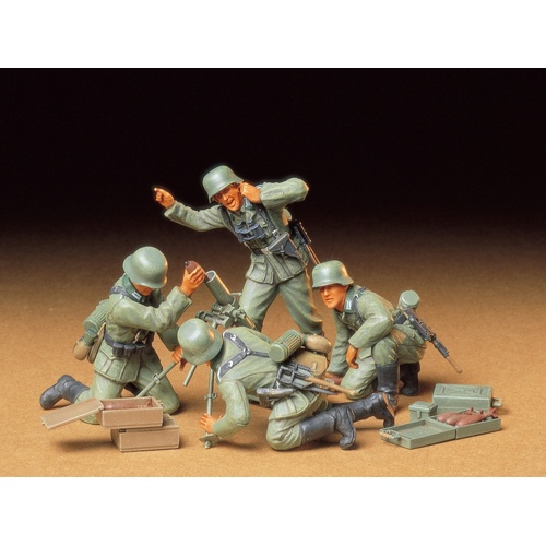 Tamiya 1:35 Military Miniatures German Infantry Mortar Team Model Kit 35193