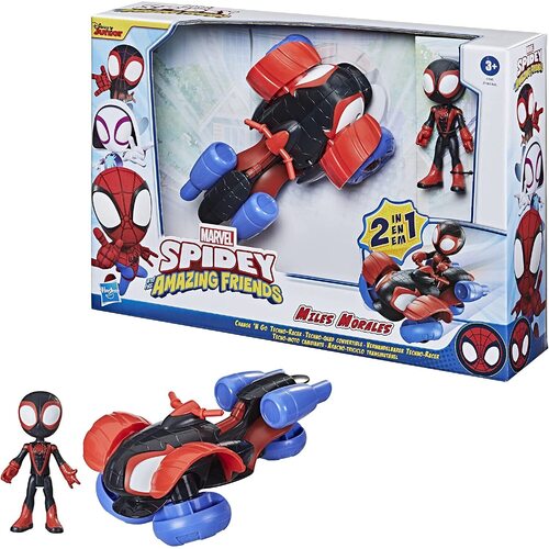 Marvel Spidey & Friends Miles Morales: Spider-Man Change 'N Go Techno-Racer F1945