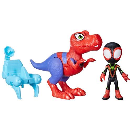 Hasbro Marvel Spidey & His Amazing Friends Dino-Webs Spidey-Rex & Miles “Spin” Morales F9482