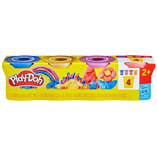 Play-Doh 4 Pack Metallic Colours Blue, Gold, Purple and Pink G1727