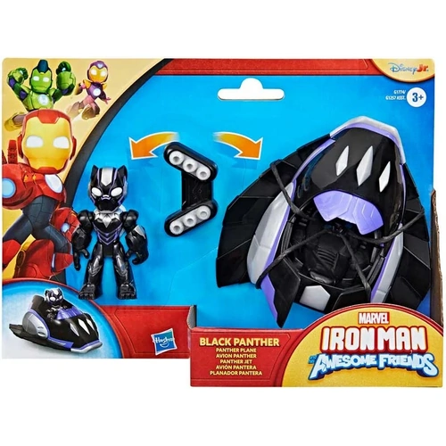 Hasbro Marvel Iron Man and His Awesome Friends Vehicle and Figure - Black Panther G1257
