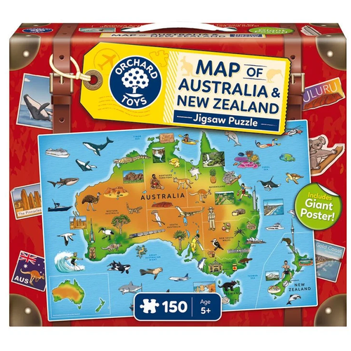 Orchard Toys Map of Australia & New Zealand Jigsaw Puzzle 150pcs OC802
