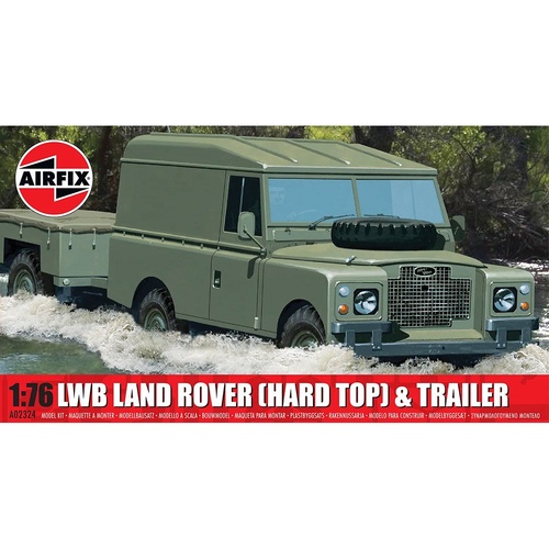 Airfix 1:76 LWB Land Rover (Hard Top) & Trailer Model Kit A02324