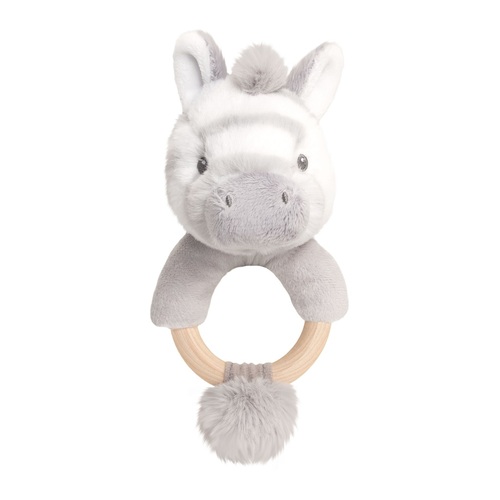 Keel Toys Keeleco 100% Recycled 14cm Zebra Ring Rattle 7240